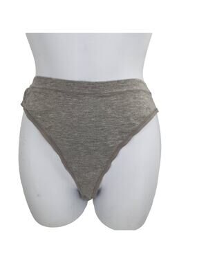 Nordstrom XXL Gray Marled Micromodal Thong NWT sissy good coverage lightweight
